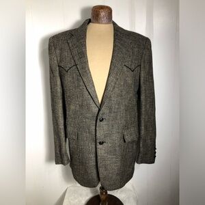 Men’s Brown Tweed Blazer. Size 42L. Pagano West. Like New.